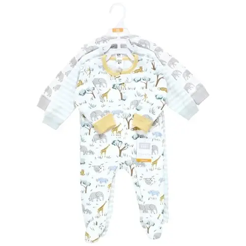 Hudson Baby Unisex Baby Cotton Sleep and Play - 2