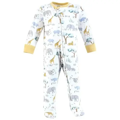 Hudson Baby Unisex Baby Cotton Sleep and Play - 3