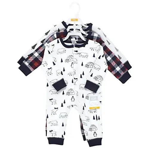 Hudson Baby Unisex Baby Cotton Sleep and Play - 2