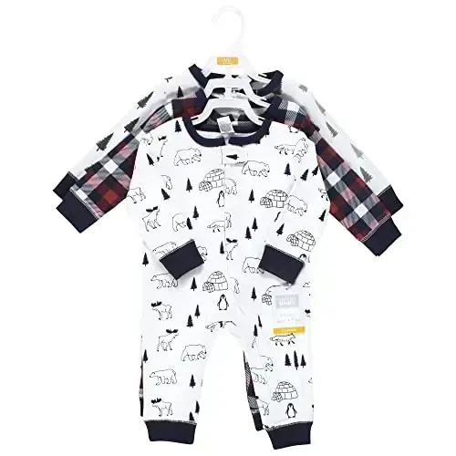 Hudson Baby Unisex Baby Cotton Sleep and Play - 2