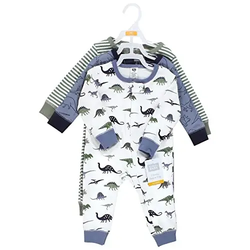 Hudson Baby Unisex Baby Cotton Sleep and Play - 2