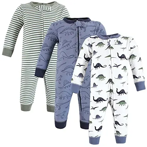 Hudson Baby Unisex Baby Cotton Sleep and Play - 1