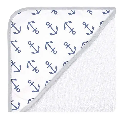 Hudson Baby Unisex Baby Cotton Rich Hooded Towels, Sailor Elephant, One Size - 2