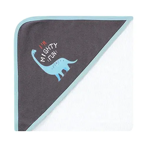 Hudson Baby Unisex Baby Cotton Rich Hooded Towels, Dinosaurs, One Size - 5