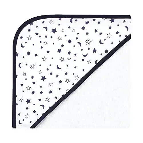 Hudson Baby Unisex Baby Cotton Rich Hooded Towels, Solar System, One Size - 5