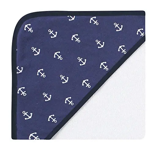 Hudson Baby Unisex Baby Cotton Rich Hooded Towels, Captain, One Size - 4