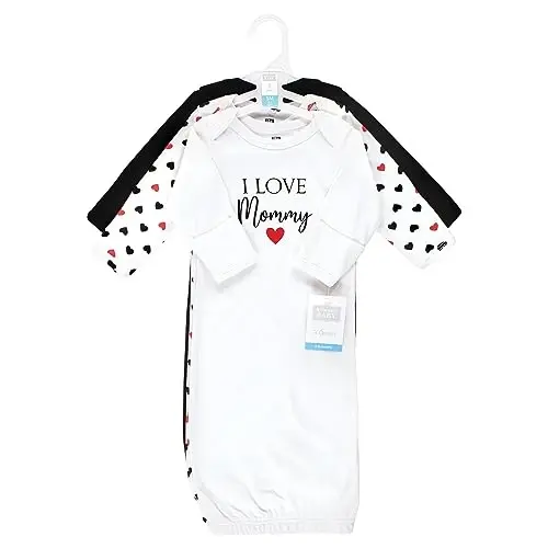 Hudson Baby Unisex Baby Cotton Gowns - BABYVISION INC. (1)