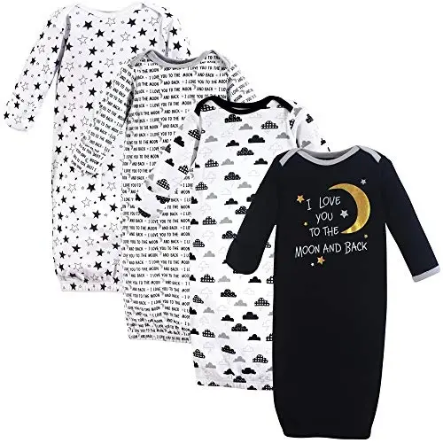 Hudson Baby Unisex Baby Cotton Gowns - BABYVISION INC.