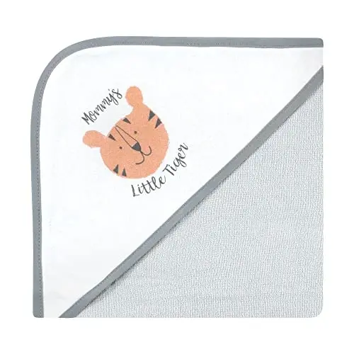 Hudson Baby Unisex Baby Cotton Rich Hooded Towels, Alphabet, One Size (Pack of 2) - 3