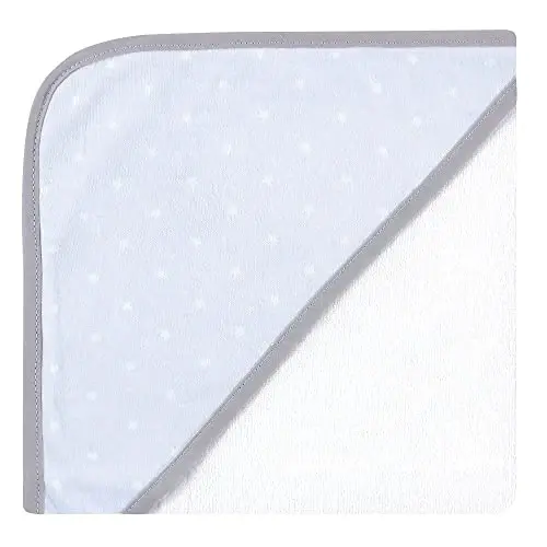 Hudson Baby Unisex Baby Cotton Rich Hooded Towels, Blue Elephant, One Size - 2