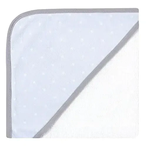 Hudson Baby Unisex Baby Cotton Rich Hooded Towels, Blue Elephant, One Size - MODAZONE (1)