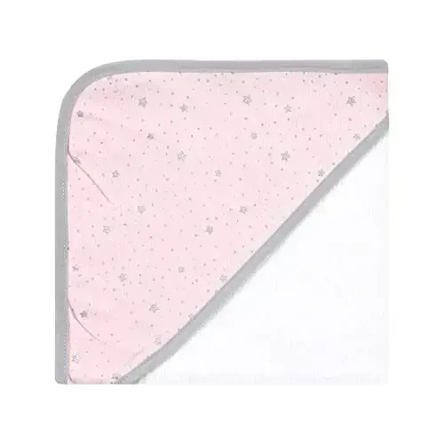 Hudson Baby Unisex Baby Cotton Rich Hooded Towels, Pink Unicorn, One Size - 5