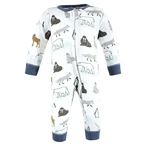 Hudson Baby Unisex Baby Cotton Sleep and Play - 3