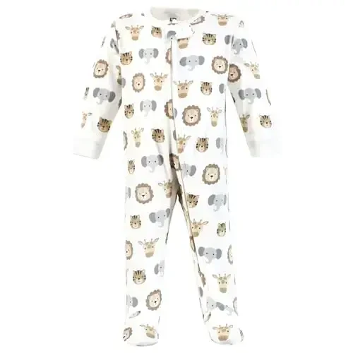 Hudson Baby Unisex Baby Cotton Sleep and Play - 3