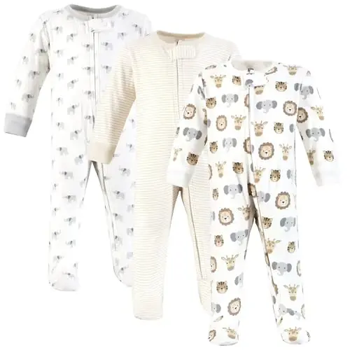 Hudson Baby Unisex Baby Cotton Sleep and Play - 6