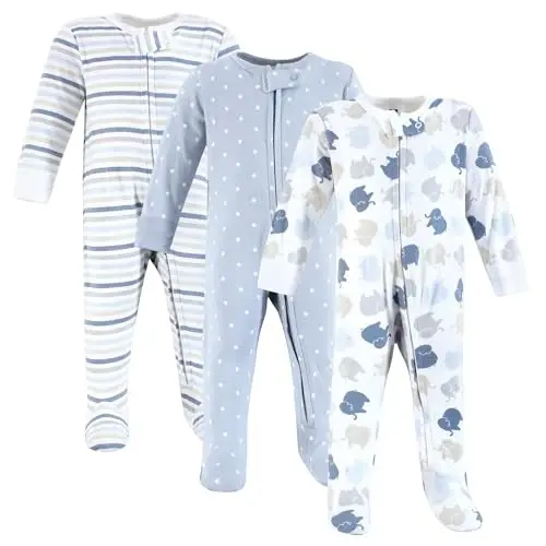 Hudson Baby Unisex Baby Cotton Sleep and Play - 1