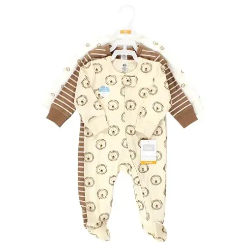 Hudson Baby Unisex Baby Cotton Sleep and Play - 2