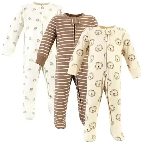 Hudson Baby Unisex Baby Cotton Sleep and Play - 1
