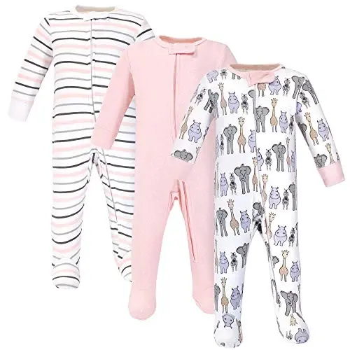 Hudson Baby Unisex Baby Cotton Sleep and Play - 1