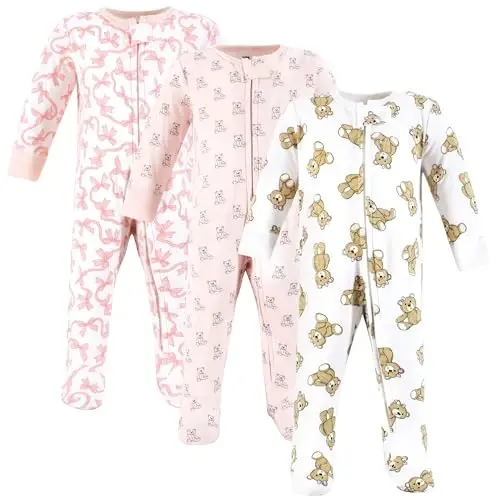 Hudson Baby Unisex Baby Cotton Sleep and Play - 1