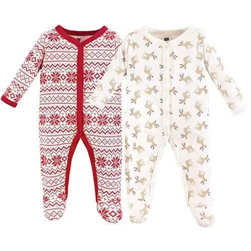 Hudson Baby Unisex Baby Cotton Sleep and Play - 1