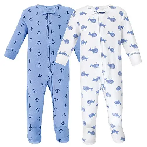 Hudson Baby Unisex Baby Cotton Sleep and Play - 1