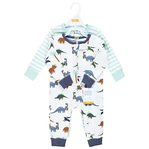 Hudson Baby Unisex Baby Cotton Sleep and Play - 2