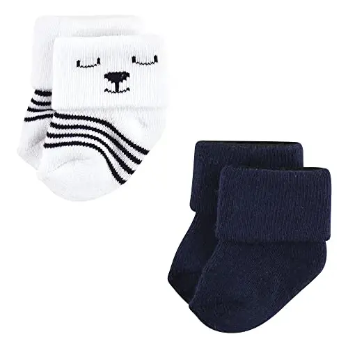 Hudson Baby Unisex Baby Cotton Rich Newborn and Terry Socks - 4
