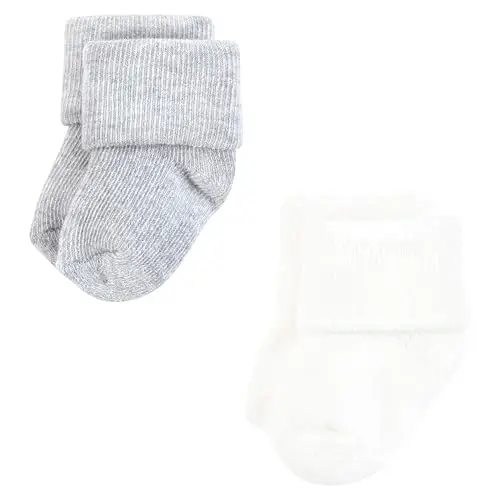 Hudson Baby Unisex Baby Cotton Rich Newborn and Terry Socks - 4