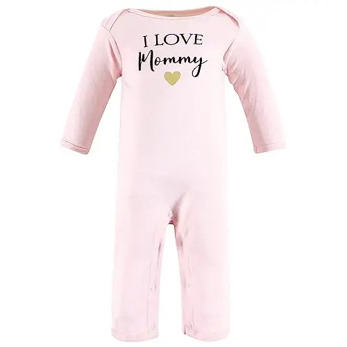Hudson Baby Unisex chaqaloq paxta kombinezonlari, qiz-onasi, 9-12 oy - 3