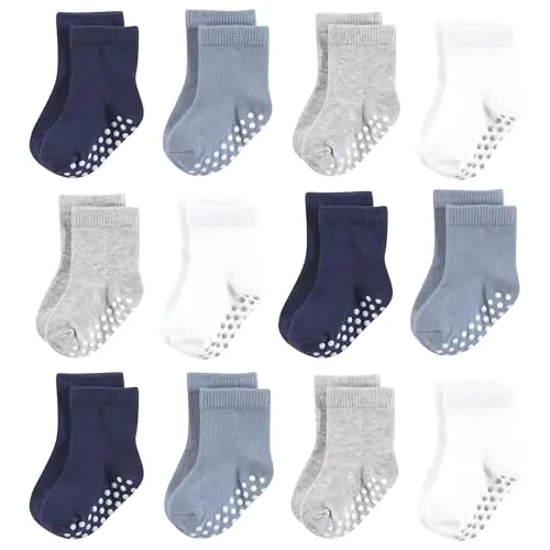 Hudson Baby Unisex Cotton Rich Newborn and Terry Socks - 1
