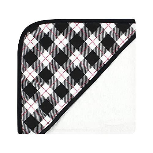 Hudson Baby Unisex Baby Cotton Rich Hooded Towels, Black Moose, One Size - 3
