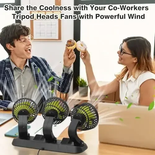 HUENLYEL Avtomobil Paneli Vantilatori, Avtomobil Paneli Yuk Mashinasi SUV RV uchun Uch Boshli 12V Fan (12V/1A Vilkasi) - HUENLYEL (1)