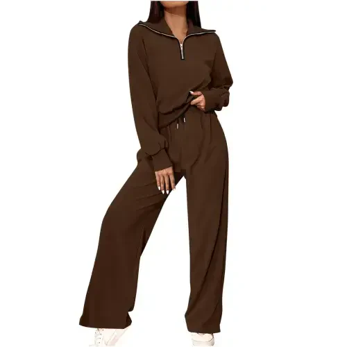 Hueook Tracksuit for Women Set Plus Size Hoodies Sweatshirt + Pants Sets Sports Wear Leisure Lounge Wear With Pocket Women's Outfits on Clearance Activewear Joggers- - OMEXRY (1)