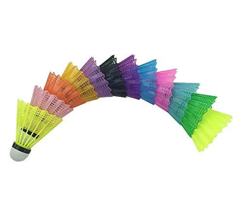 HugeStore 12 Pcs Plastic Badminton Shuttlecocks Badminton Birdies Balls for Outdoor Sports Training - HugeStore