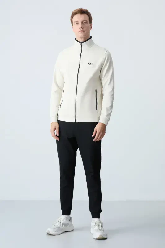 Hugo Bej - Qora Jogger Erkak Sport Kostyumi - 85198-Bej/qora - 1