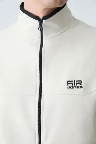 Hugo Bej - Qora Jogger Erkak Sport Kostyumi - 85198-Bej/qora - 4