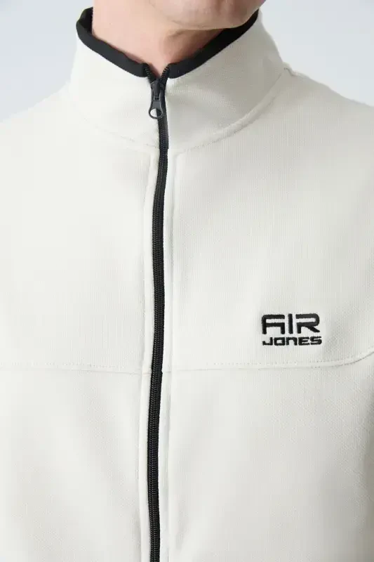 Hugo Bej - Qora Jogger Erkak Sport Kostyumi - 85198-Bej/qora - 4