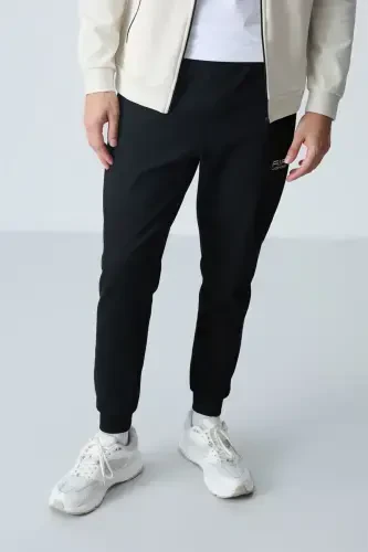 Hugo Bej - Qora Jogger Erkak Sport Kostyumi - 85198-Bej/qora - 5