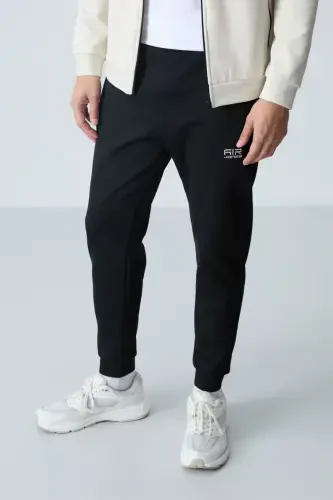 Hugo Bej - Qora Jogger Erkak Sport Kostyumi - 85198-Bej/qora - 7