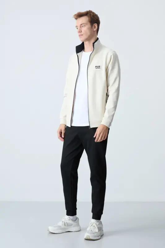 Hugo Bej - Siyah Jogger Erkek Eşofman Takım - 85198-Bej/siyah - 3