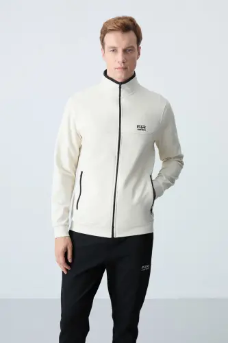 Hugo Bej - Siyah Jogger Erkek Eşofman Takım - 85198-Bej/siyah - 6