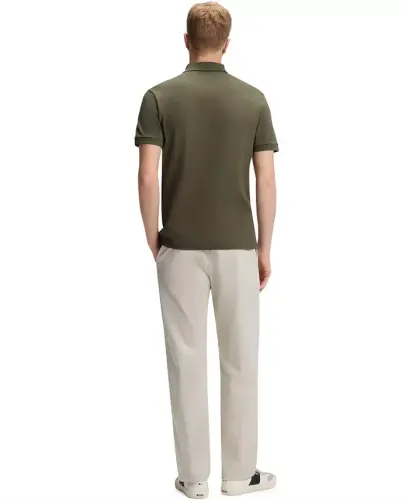 Hugo Boss erkaklar uchun paxtadan ishlangan streç tor-fit polo ko'ylagi - Och yashil - 2