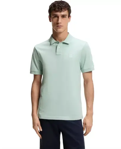 Men's Stretch-Cotton Slim-Fit Passenger Polo Shirt - Aqua - 1
