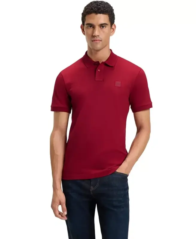 Men's Stretch-Cotton Slim-Fit Passenger Polo Shirt - Medium Red - 1