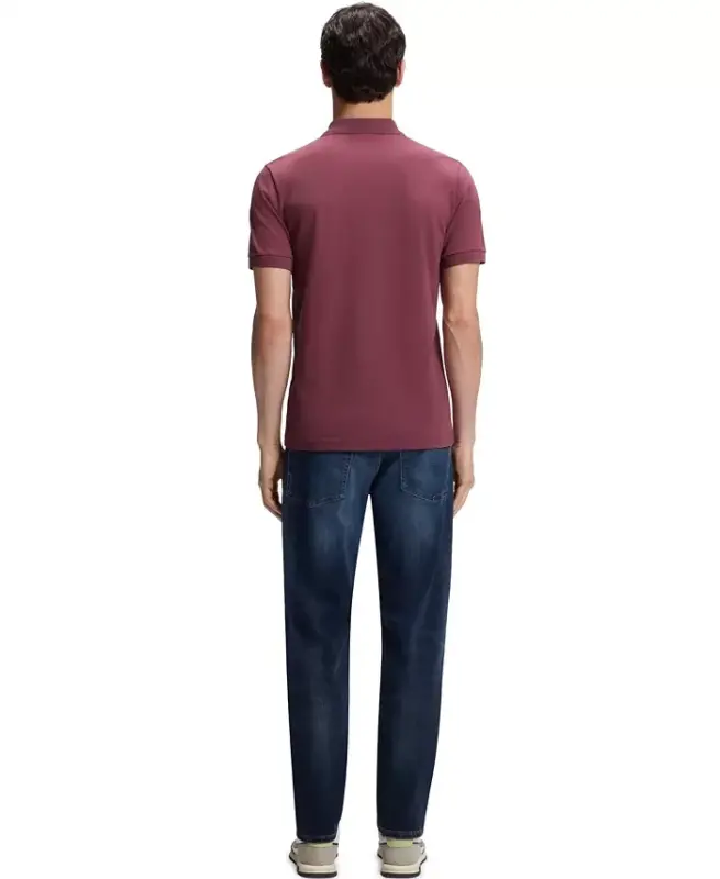Men's Stretch-Cotton Slim-Fit Passenger Polo Shirt - Medium Red - 4