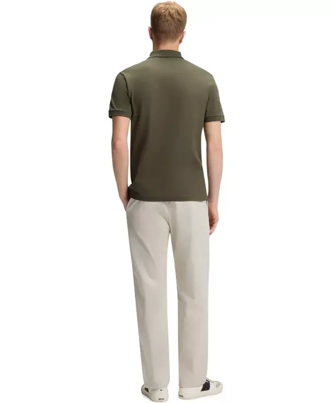 Hugo Boss Men's Stretch-Cotton Slim-Fit Polo Shirt - Open Green - 2