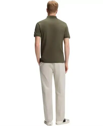 Hugo Boss Men's Stretch-Cotton Slim-Fit Polo Shirt - Open Green - 2