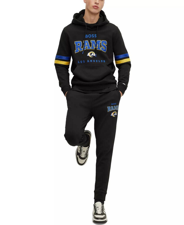 Hugo Boss x NFL Erkekler Los Angeles Rams Hoodie Koleksiyonu - Siyah - 4