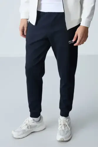 Hugo Ecru - Navy Blue Jogger Men's Tracksuit - 85198-Ecru/navy - 3